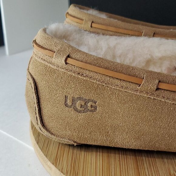 UGG Olsen Slipper Moccasin Chestnut Suede Wool Loafer Men's US 11 NIB - Picture 3 of 14